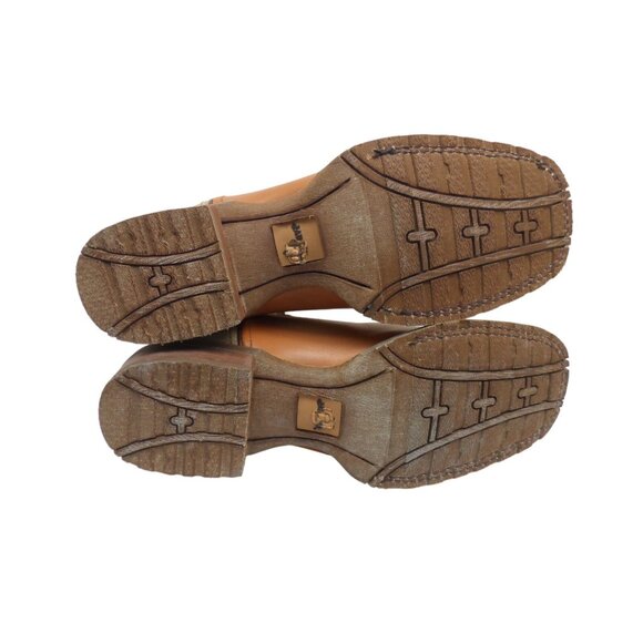 Laredo Men's 10" Cowboy Square Toe Leather Western Boots White/Brown Size 9D - Picture 5 of 8